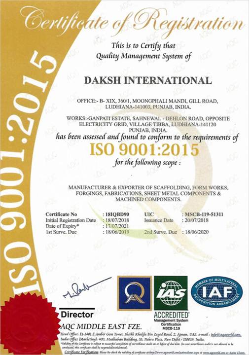 iso daksh manufacturers